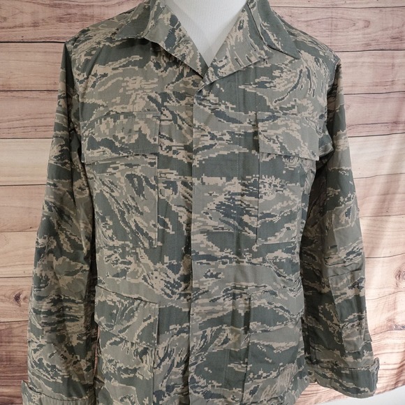 US AIR FORCE TIGER STRIPE CAMO UTILITY RIPSTOP COAT AMERICAN APPAREL 44S - Picture 2 of 7
